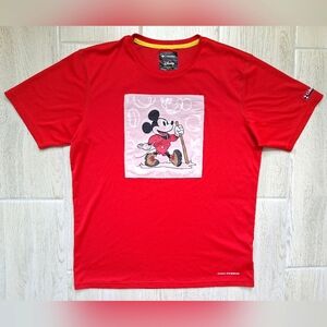 Disney X Columbia Mickey Mouse Red Short Sleeved Performance T-shirt Size Medium